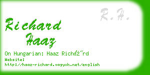 richard haaz business card